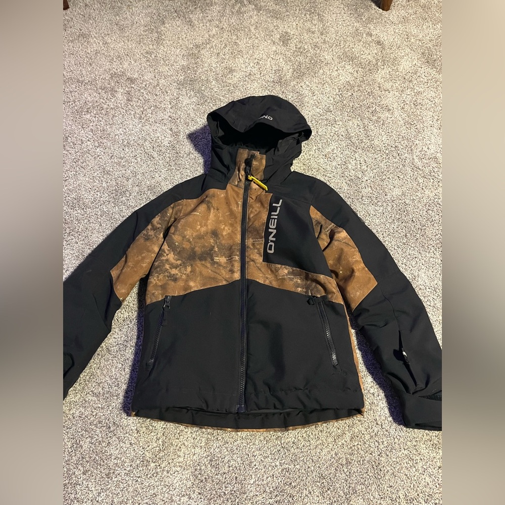 Oniell Youth Blue Hooded Winter Ski‎ Snowboard Jacket Coat boys 6/7y